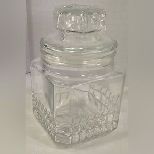 Vintage Koeze Apothecary Clear Jar Cookie Candy Canister Tight Seal